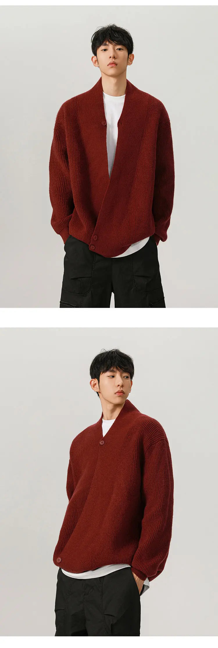 Cardigan Robe Sweater Men Loose Casual Retro Fashion Knitted Cardigan Cloak Coat Streetwear Knitwear Sweater Jacket Street King Limited