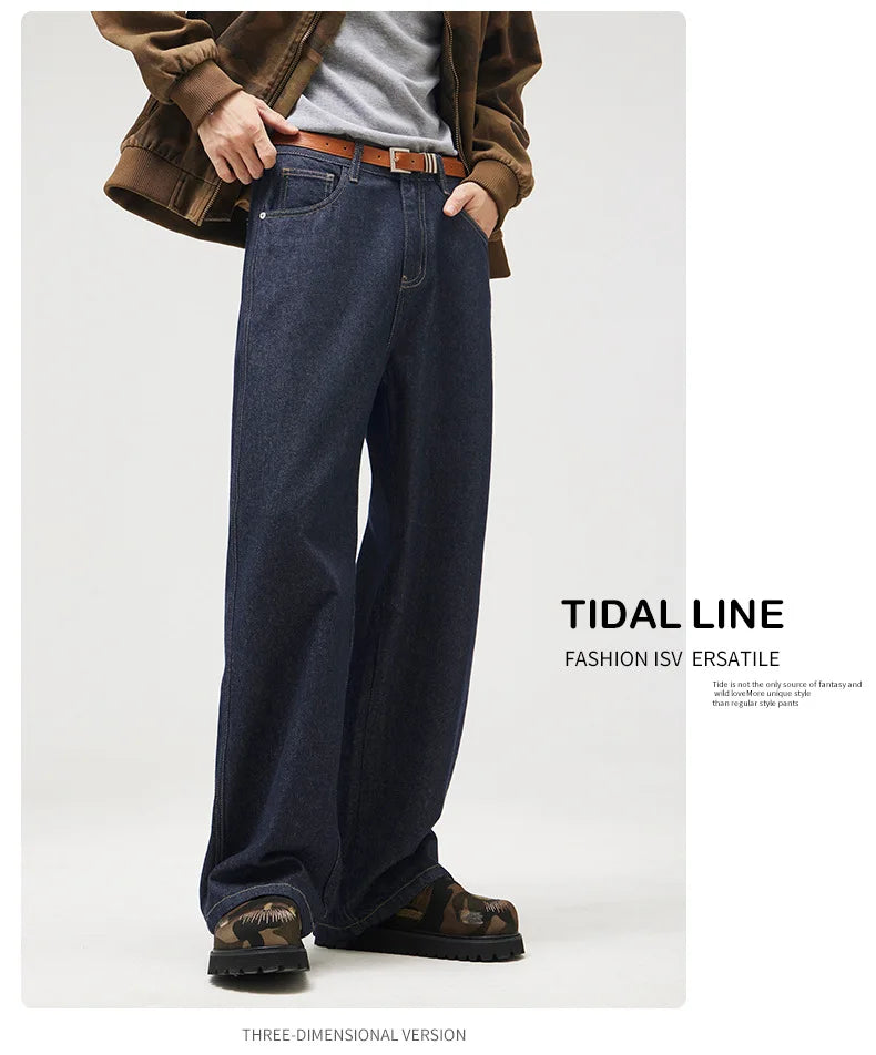 classic primary color jeans mens loose casual straight cleanfit fashion denim jeans pants man streetwear jeans trousers unique jeans style 1865