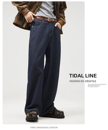classic primary color jeans mens loose casual straight cleanfit fashion denim jeans pants man streetwear jeans trousers unique jeans style 1865