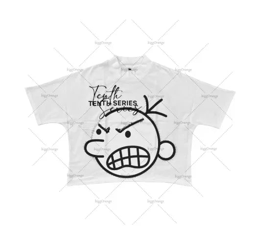 Y2k Streetwear Gothic Anime Graphic Print Oversized T-Shirt Men's Fashion Harajuku Rock Loose Round Neck Casual Short Sleeve Top Street King Limited