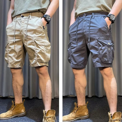 Men Trend Cargo Shorts Cotton High Quality Hot Sale Hip Hop Punk Wash Military Multi-pocket Casual Male's Outdoor Straight Short Street King Limited