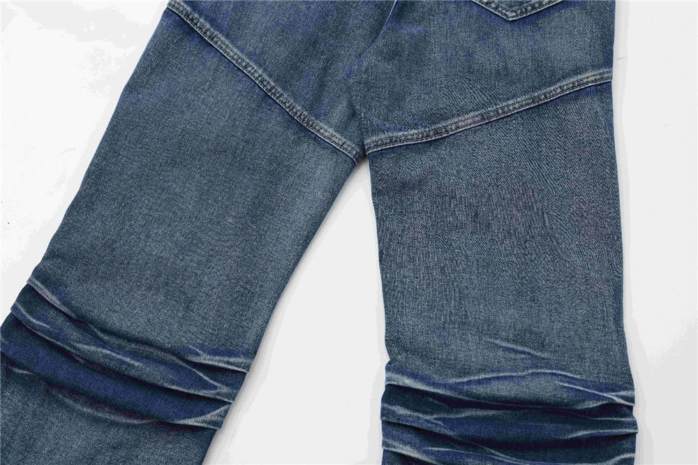 2024 multi pocket jeans vintage mens harajuku cargo denim pants retro hip hop straight loose jean pants 1 unique cargo style 246