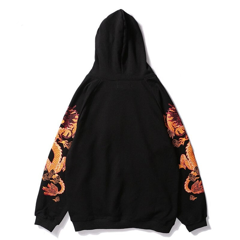 "Golden Dragon" Unisex Men Women Streetwear Graphic Hoodie Daulet Apparel