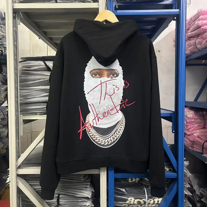 Black Rice White IH NOM UH NIT Hoodies Roses Masked Men Printing Loose Casual Lovers Men Woman Pullover Sweatshirts Street King Limited