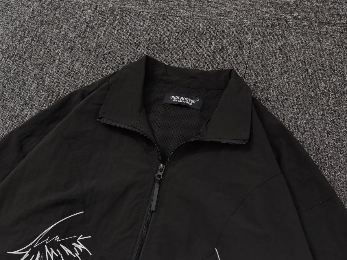 New Men Undercover Embroidery Parka noctilucent Track Zipper Casual Mess Windbreaker Hoody Trench Jackets Coat size 2 3 4 5 R089 Street King Limited