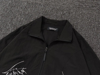 New Men Undercover Embroidery Parka noctilucent Track Zipper Casual Mess Windbreaker Hoody Trench Jackets Coat size 2 3 4 5 R089 Street King Limited