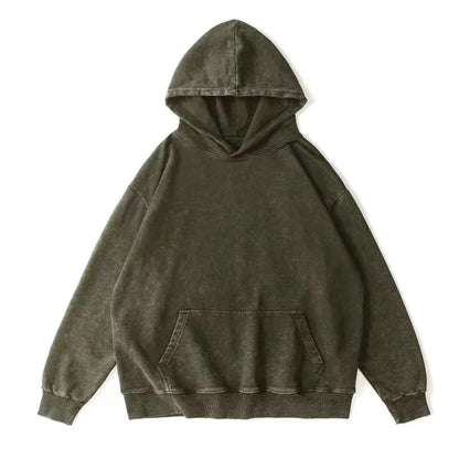 Washed Hoodie Sweatshirt Men Cotton Hip Hop Streetwear Retro Hooded Pullover Street King Limited