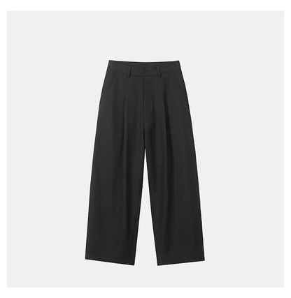 autumn winter plus velvet casual trouser men fashion loose thicken straight suit pant office man trousers unique default style 2175