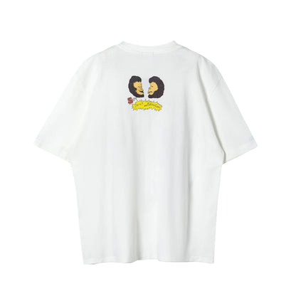 Summer 24ss Cartoon print casual loose round neck pullover short sleeved T-shirt Tops For Men Street King Limited