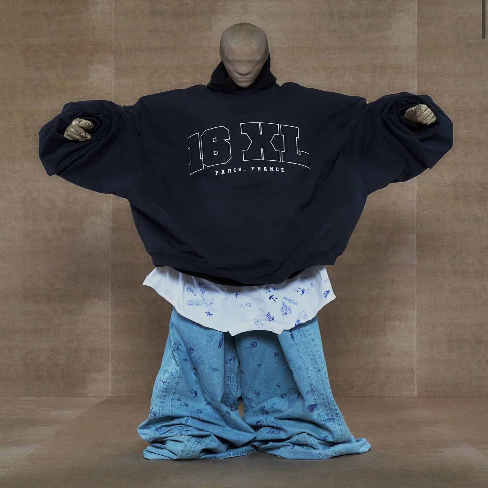 New Luxury 2023 PARIS.FRANCE 16XL Embroidery Pullover Hoodies Hoody hooded Sweatshirts velvet Cotton Thick Fleece Big Size #679 Street King Limited