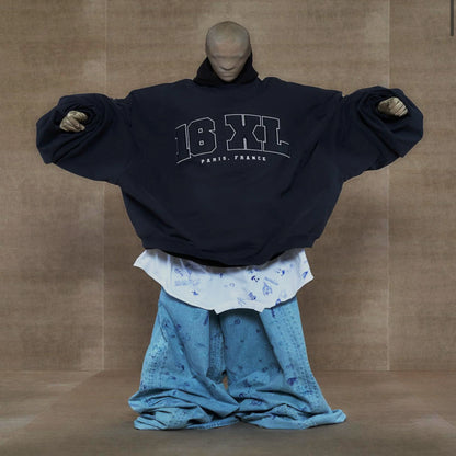 New Luxury 2023 PARIS.FRANCE 16XL Embroidery Pullover Hoodies Hoody hooded Sweatshirts velvet Cotton Thick Fleece Big Size #679 Street King Limited