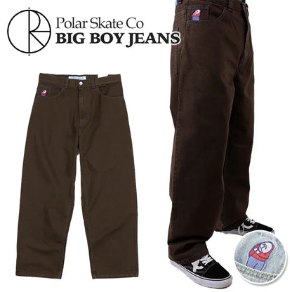 polar big boy jeans embroidery y2k pants retro blue hip hop cartoon streetwear baggy jeans mens womens high waist wide trouser unique jeans style 1393