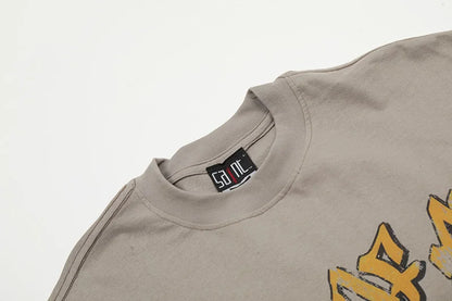 Saint T Shirt Prayer Child Nostalgia Vintage Printing Hip Hop Loose Casual Men Woman High Quality Tops Tee Street King Limited