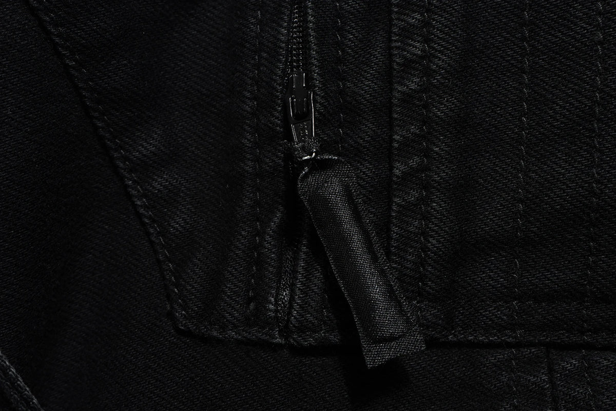 high street multi pocket washed black cargo pants for men wide leg baggy casual jeans oversized baggy denim trousers 2 unique cargo style 1124