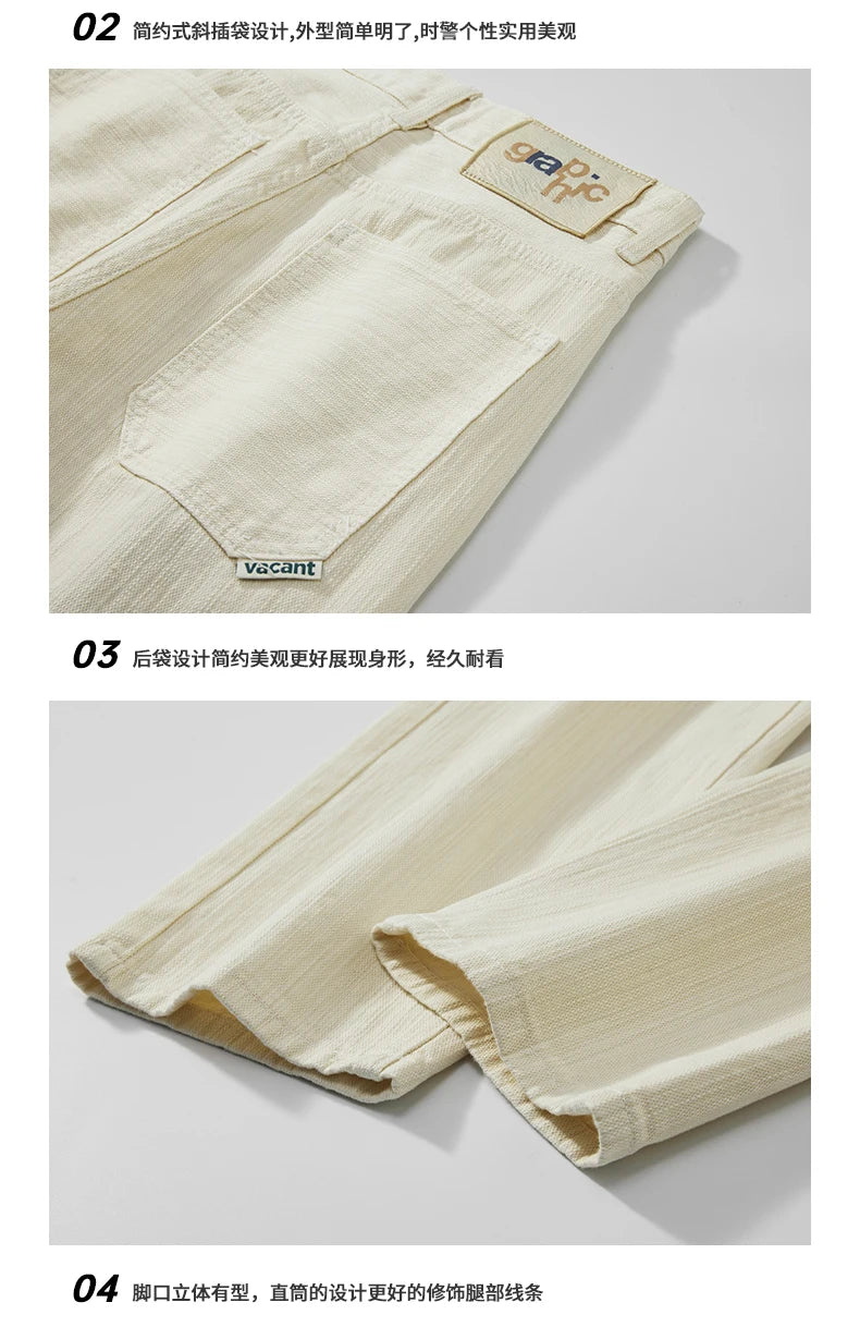 men classic fashion vintage casual loose plus size 28 42 straight white soft denim jeans pant cityboy jeans long trousers man unique jeans style 2008