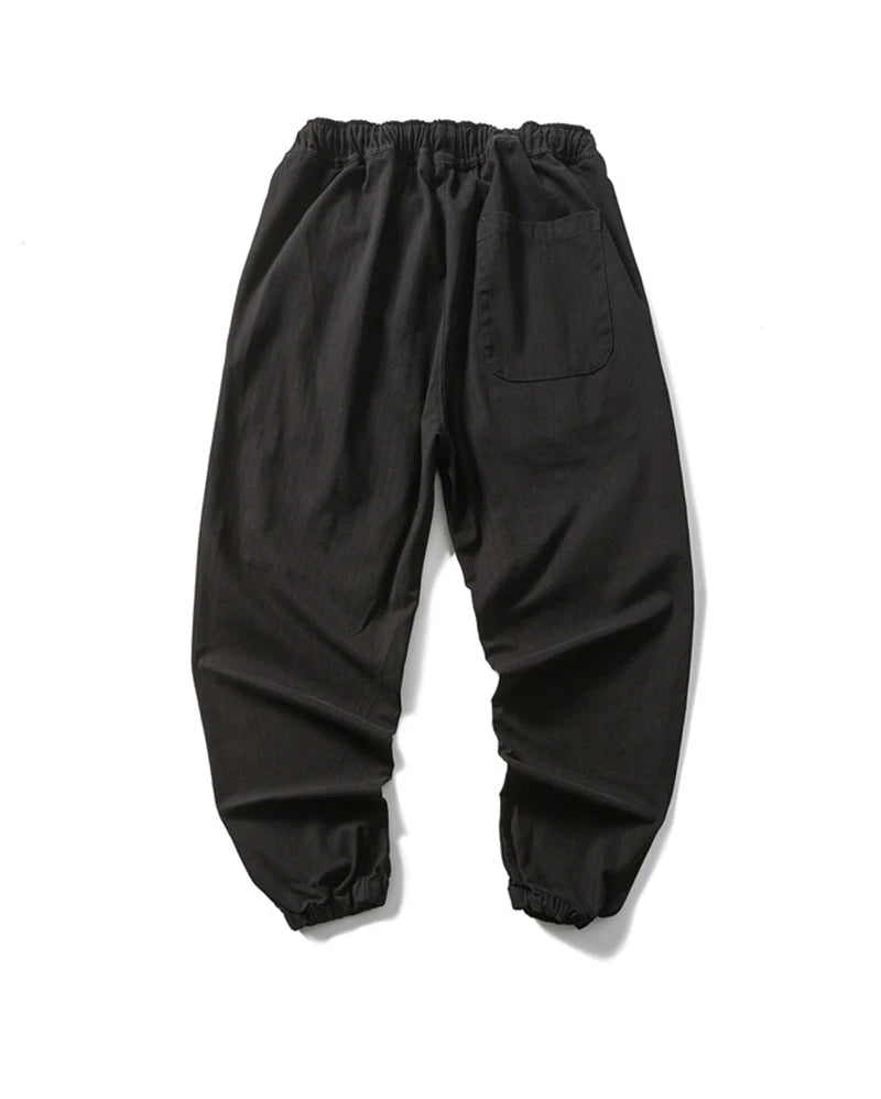 rainbowtouches 2022 tidal current new brand mens cargo pants harajuku fashion tie feet trousers loose safari style boy overalls unique cargo style 677