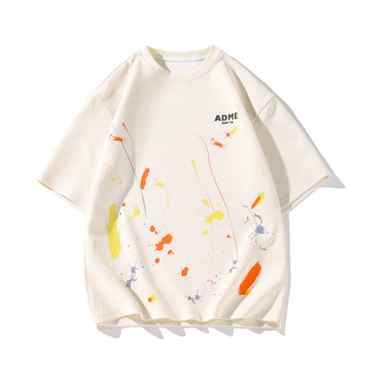 Summer Short Sleeved T-shirt Men Oversized Fashion Casual Graffiti T Shirt Men Streetwear Hip-hop Loose Printed T Shirt Mens Top Street King Limited