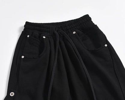 Streetwear Washed Vintage Solid Baggy Joggers Sweatpants Mens and Womens Straight Pocket Loose Casual Drawstring Trousers Street King Limited