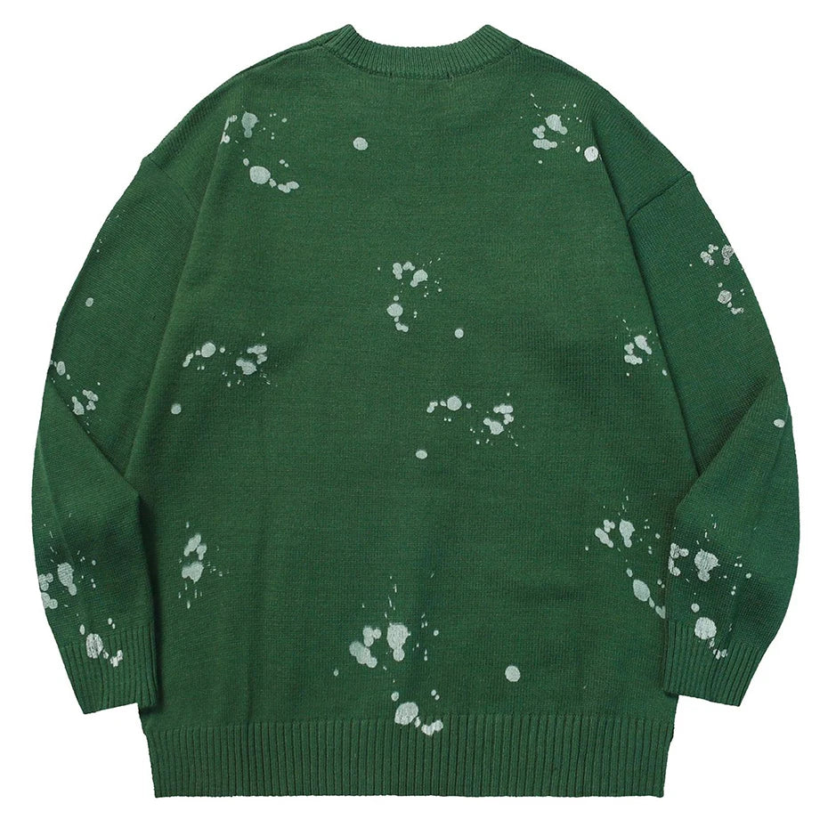 2023 Men Fashion Knitted Sweater Letter Printed Harajuku Oversized Hip Hop Sweaters Fall Winter Loose Jumper Pullovers Street King Limited