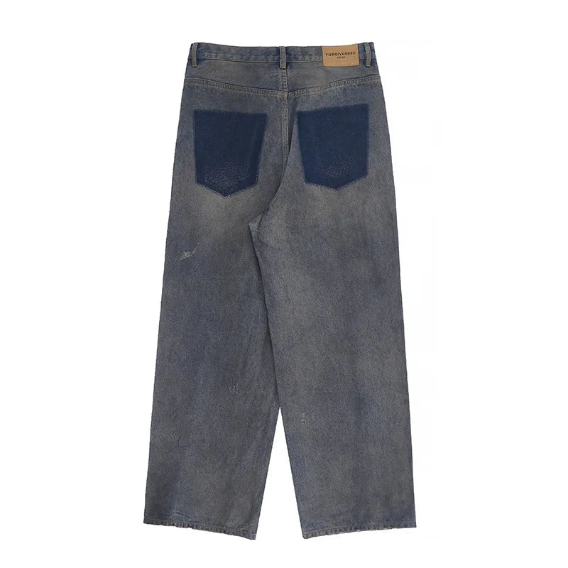 Cut Jeans with a mud-dye knife Street King Limited
