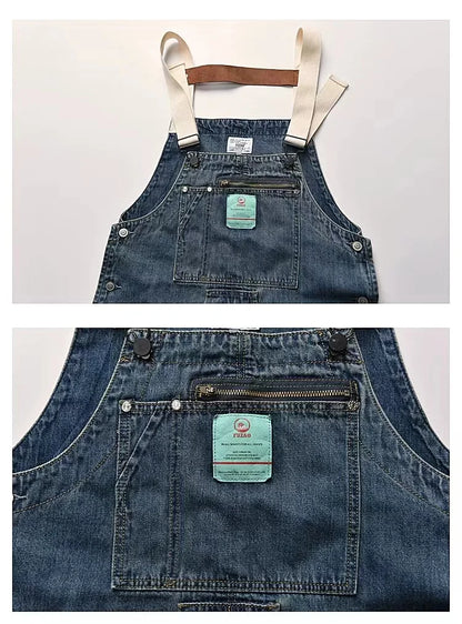 2023 men clothing chic denim overalls mens work cargo pants old school easy worker multi pocket bib jumpsuit denim pants unique cargo style 719