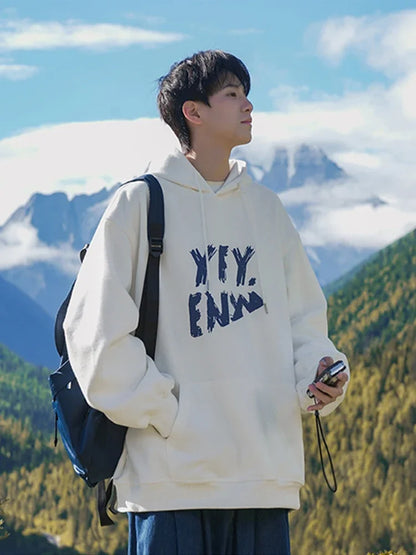 New Goth Oversized Pullover Hoodies For Men Letter Print Hooded Sweatshirts Hip Hop Aesthetic Harajuku Y2K Streetwear Hoodie Street King Limited