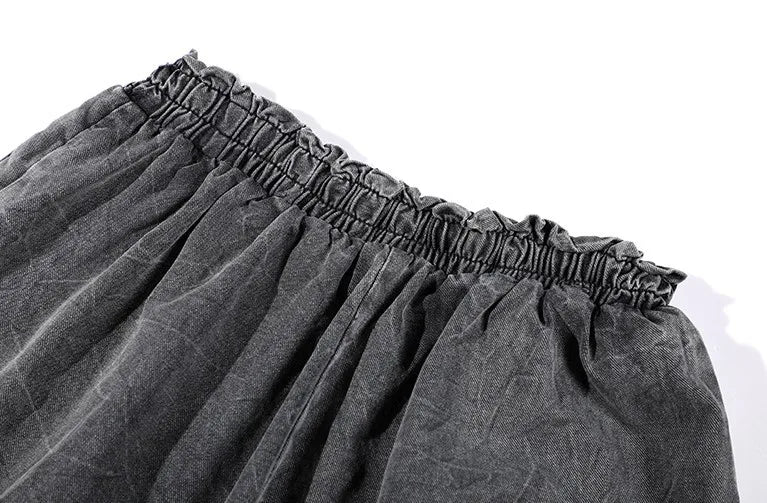 New 2021 luxury Novelty Men Comfortable Classic Striped DIRTY Old Wash Skateboard Street Cotton Casual Shorts Kanye west A202 Street King Limited