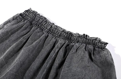 New 2021 luxury Novelty Men Comfortable Classic Striped DIRTY Old Wash Skateboard Street Cotton Casual Shorts Kanye west A202 Street King Limited