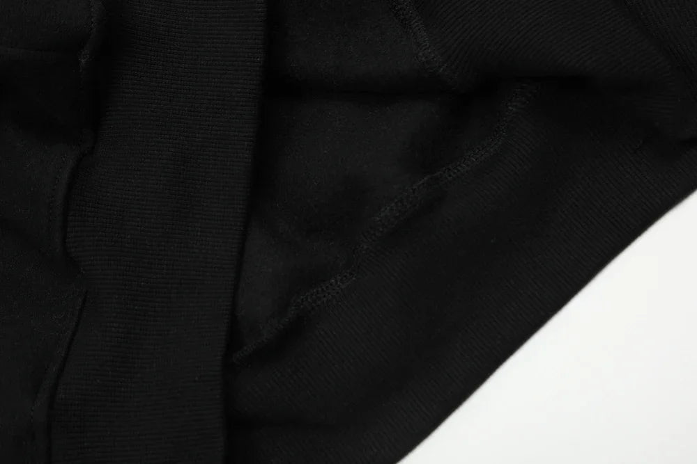 New Autumn Logo Embroidery Black Fleece Hooded Hoodies for Men and Women  Streetwear Baggy Casual Cardigan Zipper Sweatshirts Street King Limited