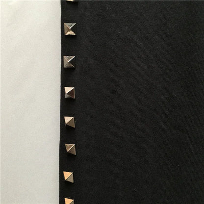high new novelty luxury men 21 classic side metal rivets pockets comfortable cotton parkour sweat casual pants sweatpants d47 streetwear sweatpants
