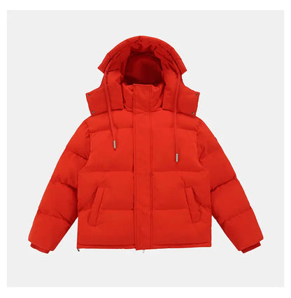 men women winter fashion loose casual cotton padded hooded parkas jacket campus boy gril thicken warm snow coat outerwear unique default style 1097