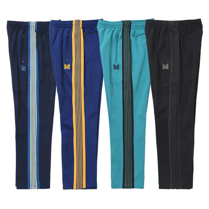 best quality embroidery logo new pants men woman side edge weaving stripe drawstring loose casual grey motion trousers unique default style 4941