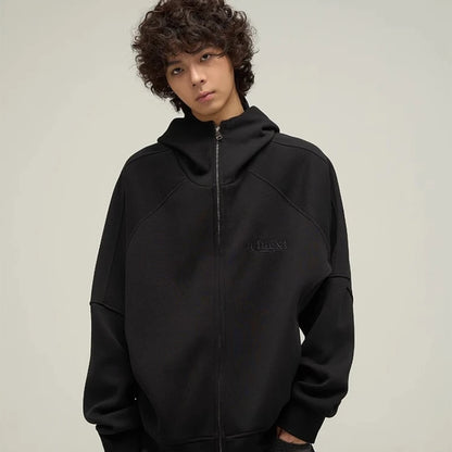 street letter embroidered jacket mens punk harajuku stand collar hooded sweatshirt zipper simplicity casual coats oversized clean everyday pants