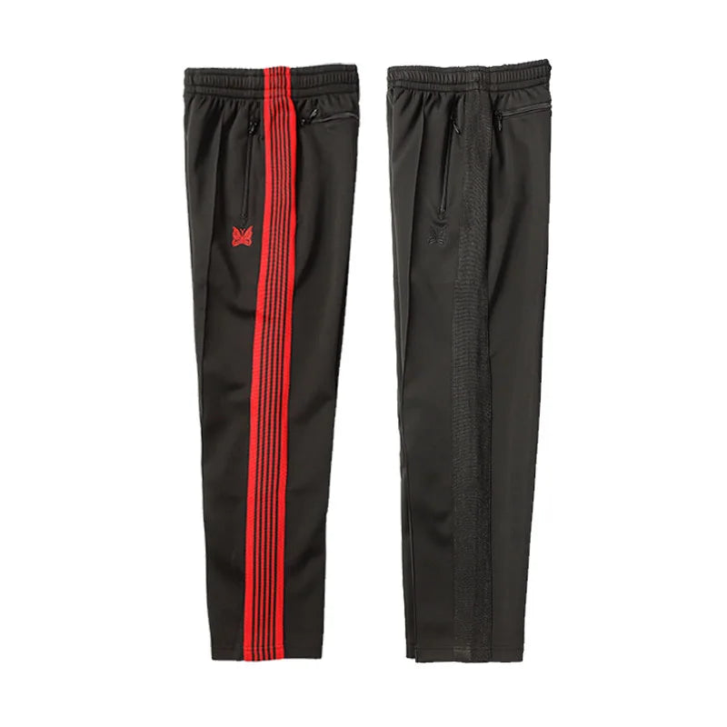 new lake green pants men woman trend loose casual pattern embroidery side edge weaving stripe joggers sweatpants unique joggers style 5240