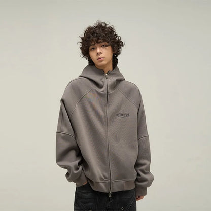 street letter embroidered jacket mens punk harajuku stand collar hooded sweatshirt zipper simplicity casual coats oversized unique default style 3901