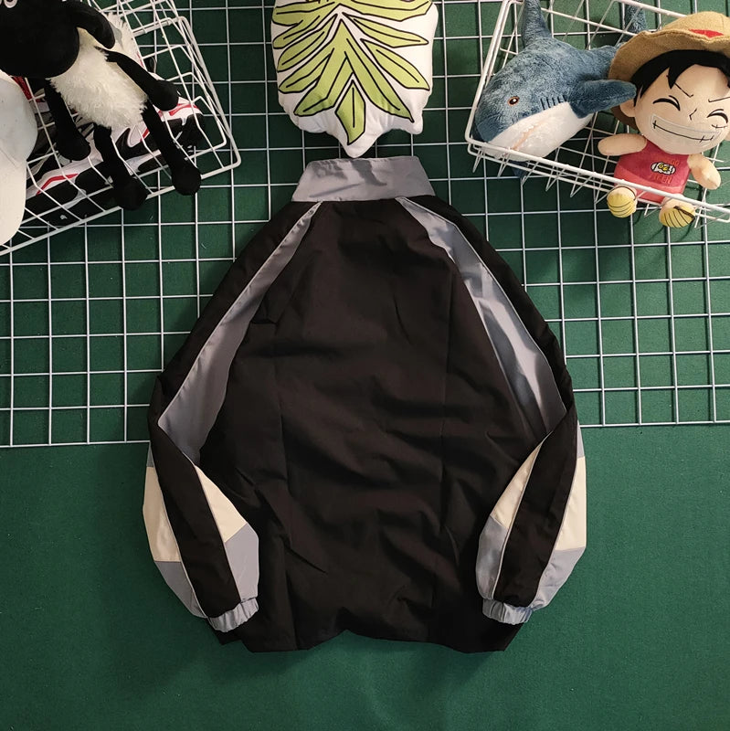 hip hop varsity baseball jackets mens harajuku patchwork color block coats oversized casual loose thin windbreaker jacket unisex unique default style 4338