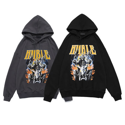 Rainbowtouches Hooded Unisex Sweatshirts Men Hip Hop Stylish Vintage Clothes Graphic Printing Essentials Comfortable Fashionable Street King Limited
