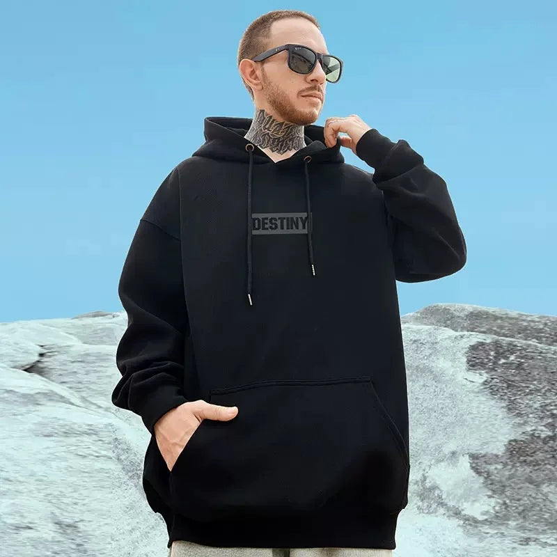 Autumn Loose Pullovers Men Women Destiny Letter Print Hoodies Oversized y2k Hoodie Couples Harajuku Fashion Hooded Sweatshirts Street King Limited