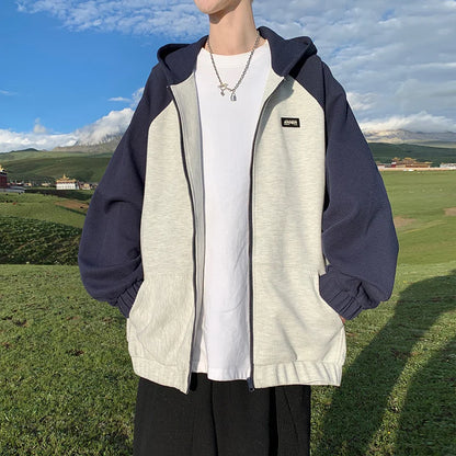 Oversized Flame Graphic Hoodie for Men