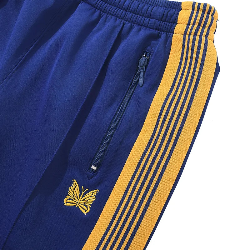 best quality embroidery logo new pants men woman side edge weaving stripe drawstring loose casual grey motion trousers unique default style 4937