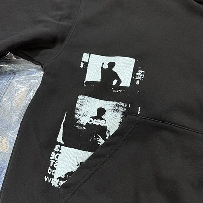 24AW simple printed hoodie Street King Limited