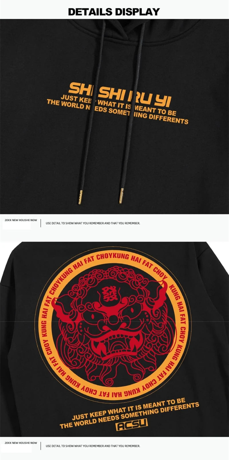 Autumn Dancing Lion Print Hooded Sweatshirts Hombre Hip Hop Fleece Streetwear Hoodies New Oversized Y2K Vintage Fashion Hoody Street King Limited