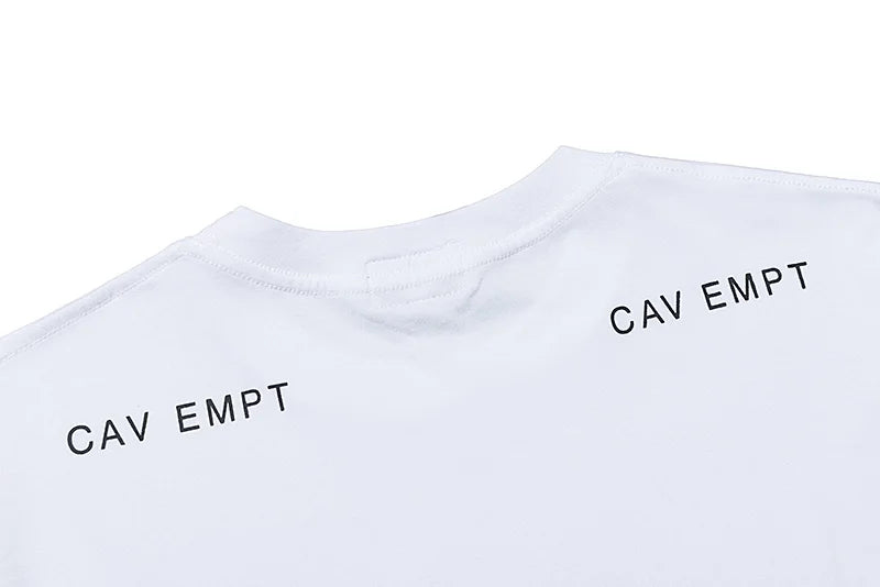 High Quality CAVEMPT Tops Tee Phantom Letter Printing Classic All-match Men Woman Loose O-Neck Summer C.E T Shirt Street King Limited