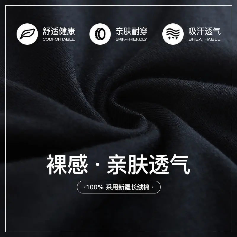 Cotton short-sleeved t-shirt men's ins trendy summer American hip-hop national trend printed loose youth white tops men clothing Street King Limited