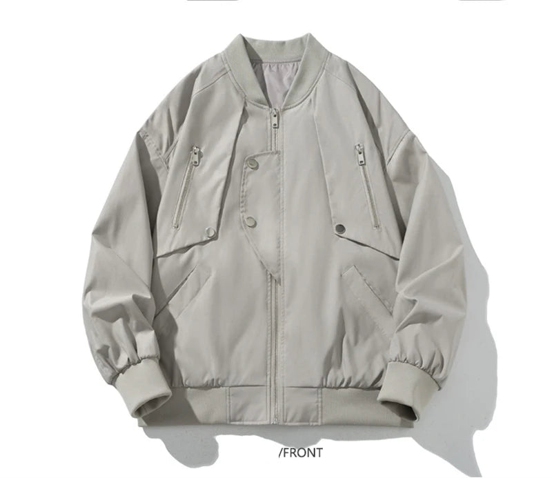 autumn mens zipper bomber jackets aesthetic vintage casual baseball uniform design hip hop street fashion techwear jacket man unique default style 1532