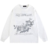 "Grey Flowers" Unisex Men Women Streetwear Graphic Sweatshirt Daulet Apparel