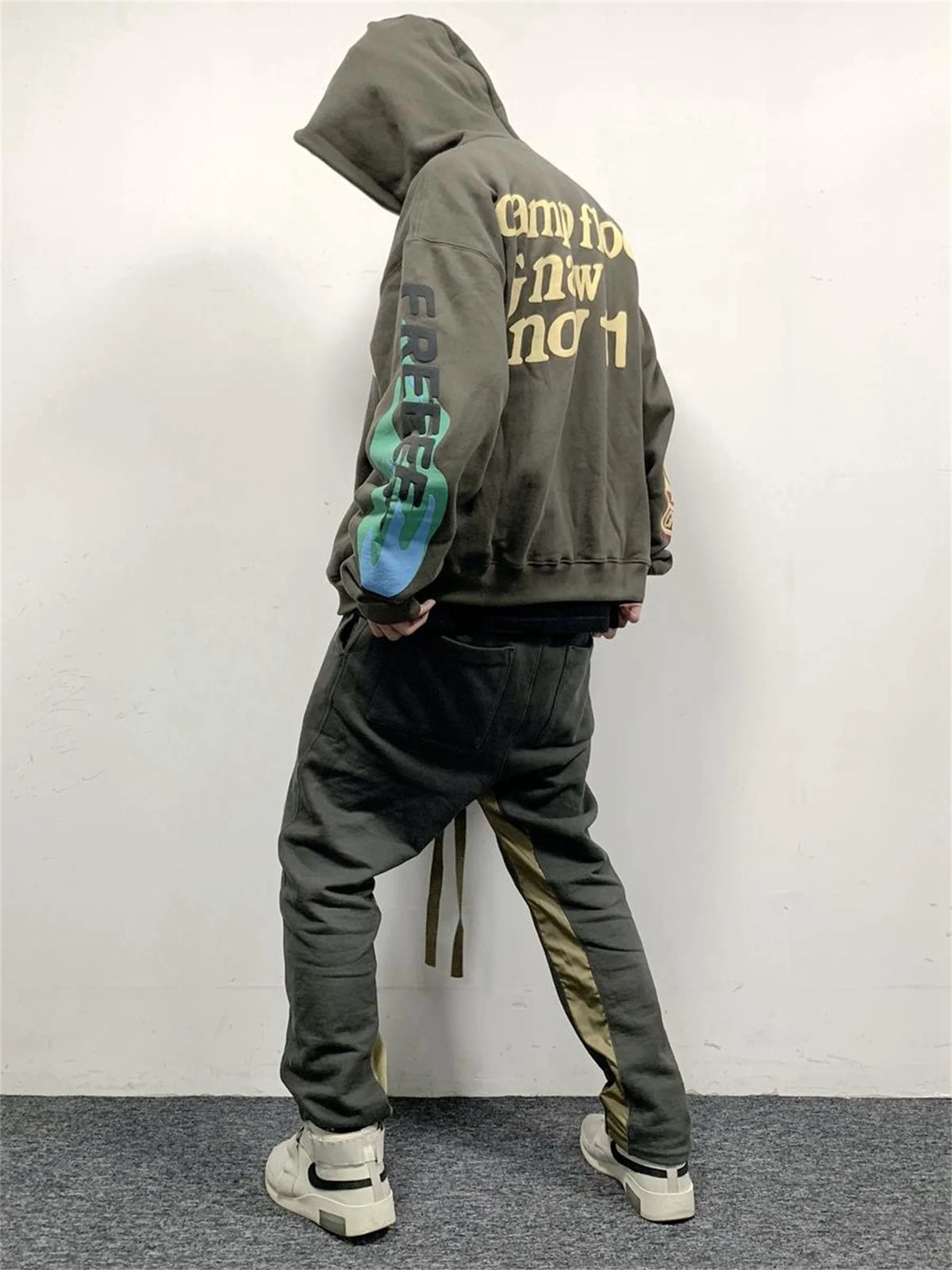 CPFM KANYE 1:1 Correct High Version Letter Heart Print High-Street Hip-Pop Cotton Loose Casual Hoodies Street King Limited