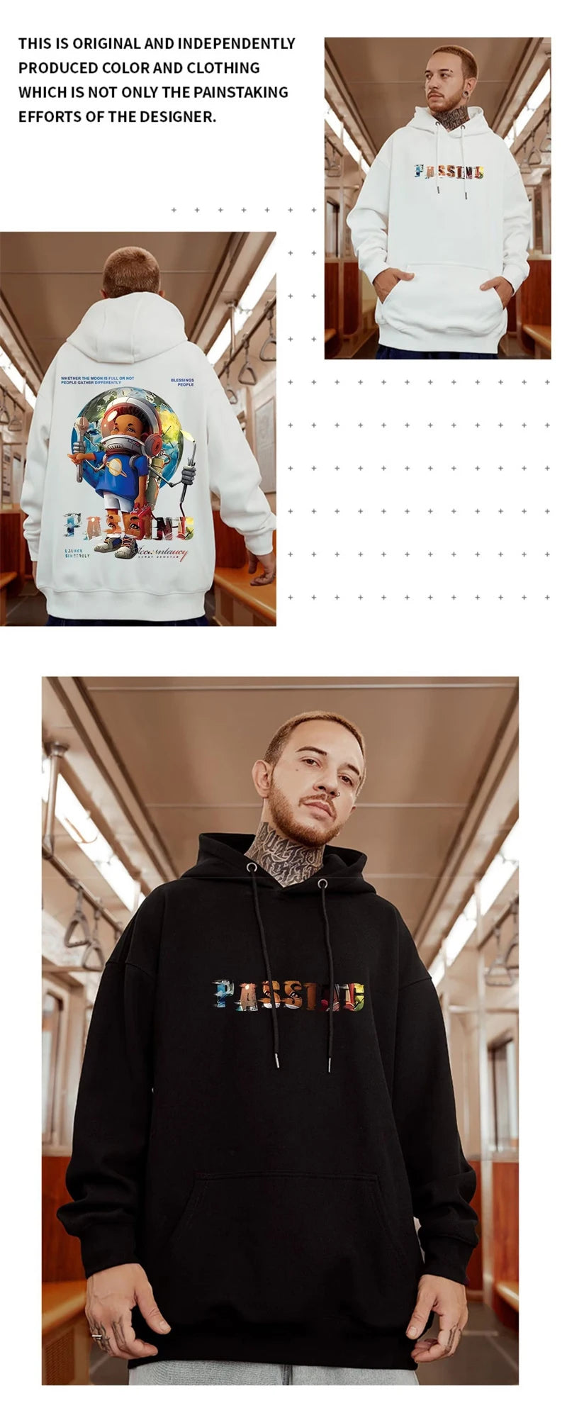 Autumn Anime Astronaut Boy Print Hoodie Sweatshirts Hombre Oversized Hip Hop Casual Fleece Hoody Y2K Vintage Streetwear Hoodies Street King Limited