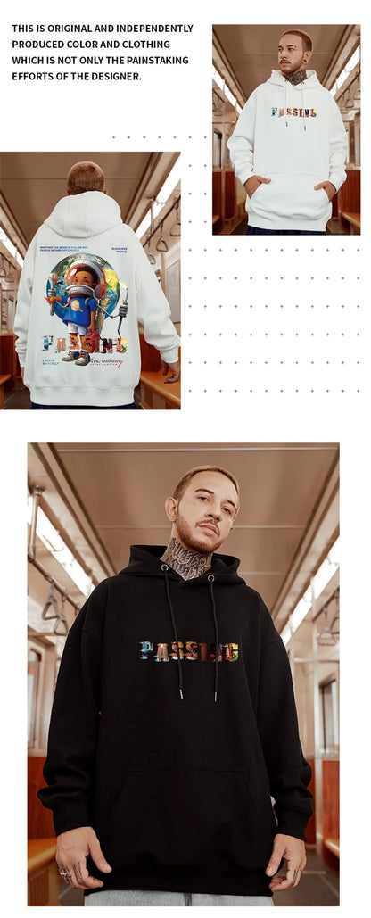 Autumn Anime Astronaut Boy Print Hoodie Sweatshirts Hombre Oversized Hip Hop Casual Fleece Hoody Y2K Vintage Streetwear Hoodies Street King Limited