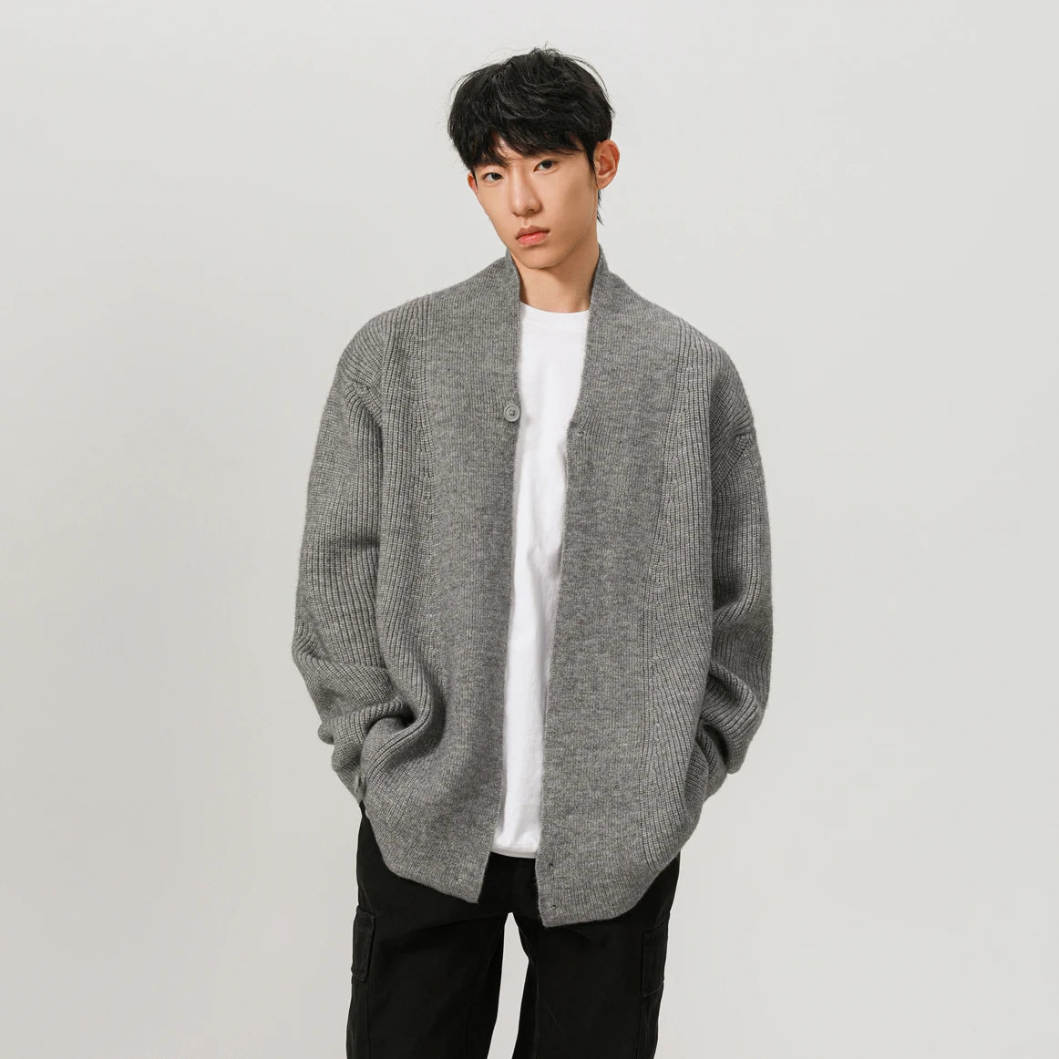 Cardigan Robe Sweater Men Loose Casual Retro Fashion Knitted Cardigan Cloak Coat Streetwear Knitwear Sweater Jacket Street King Limited